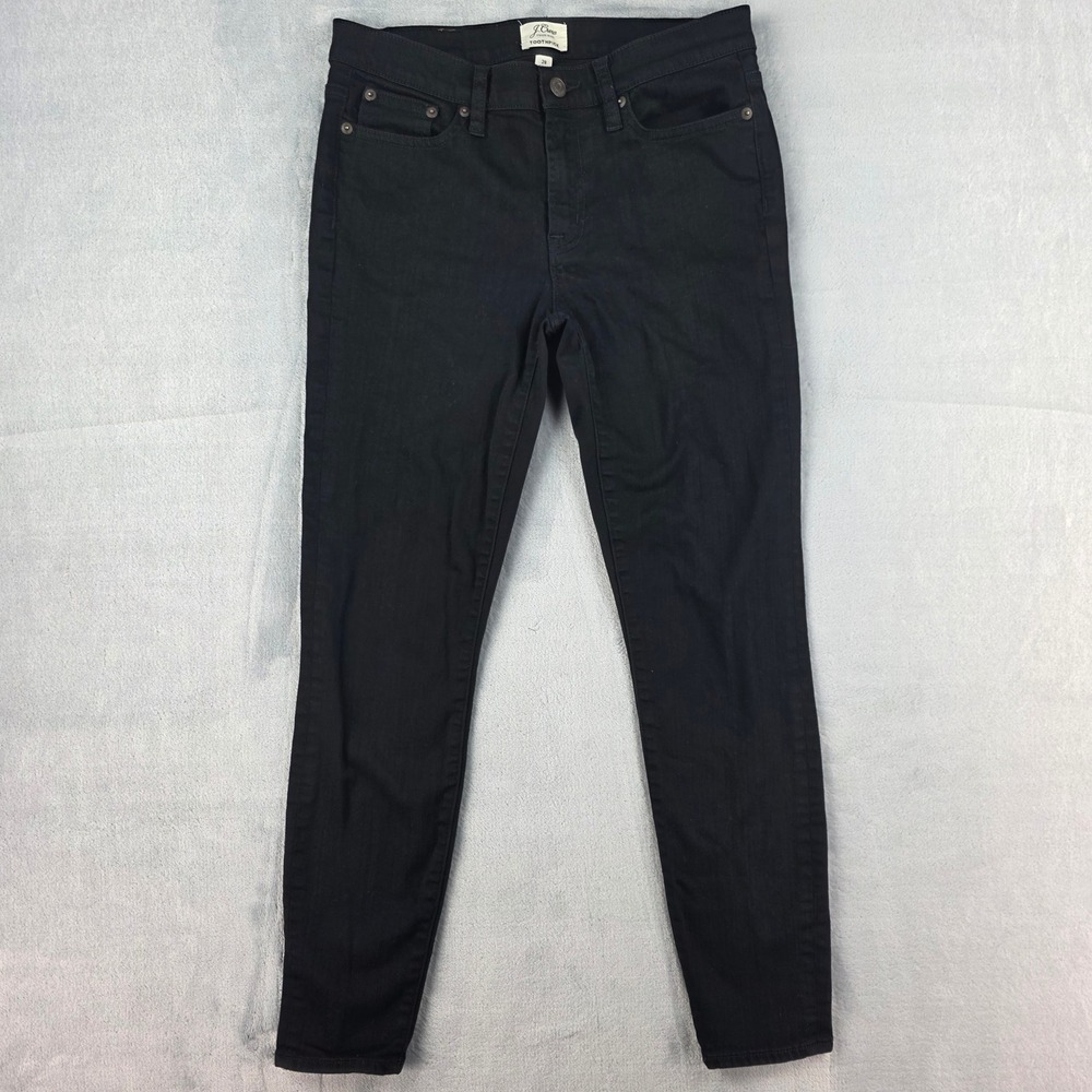 J.Crew Toothpick Skinny Jeans‎ Black Size 28 Stretch Denim Mid Rise Pants